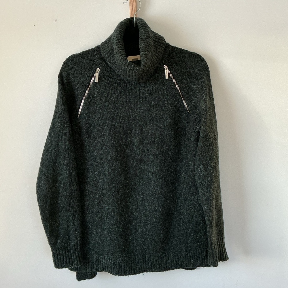 Michael Kors Dark Green Turtleneck Sweater